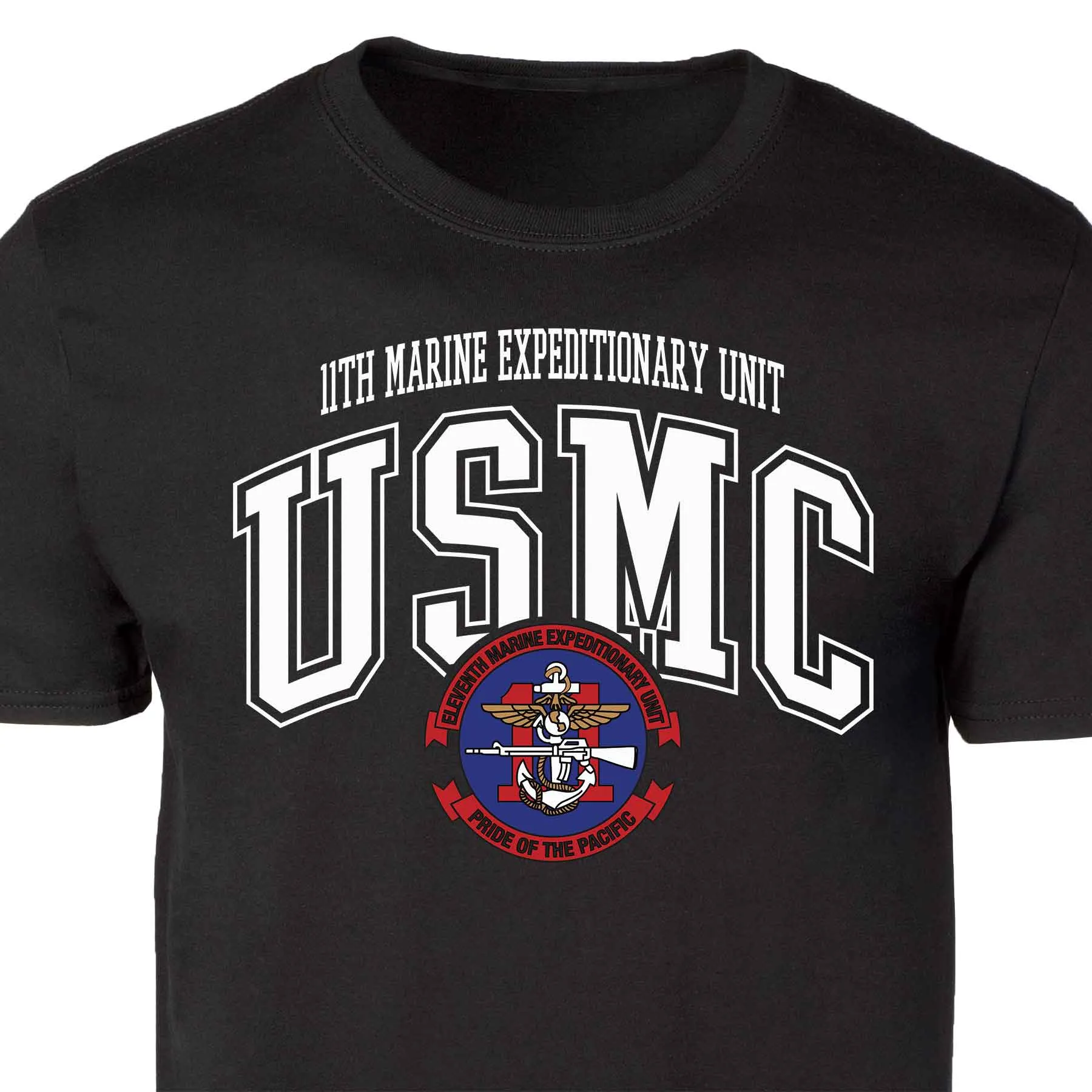 11th MEU Pride Of The Pacific Arched Patch Graphic T-shirt