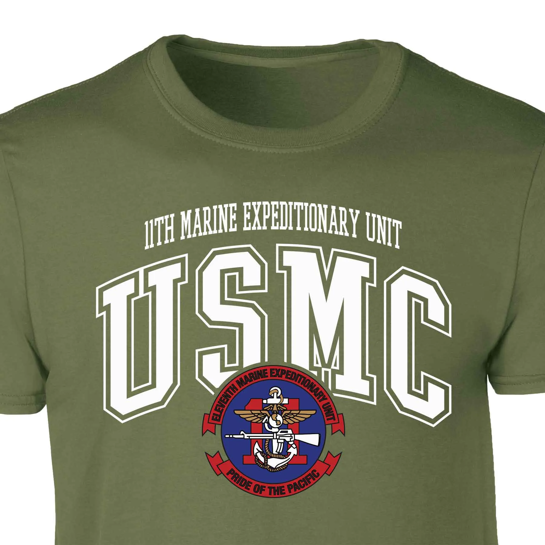 11th MEU Pride Of The Pacific Arched Patch Graphic T-shirt