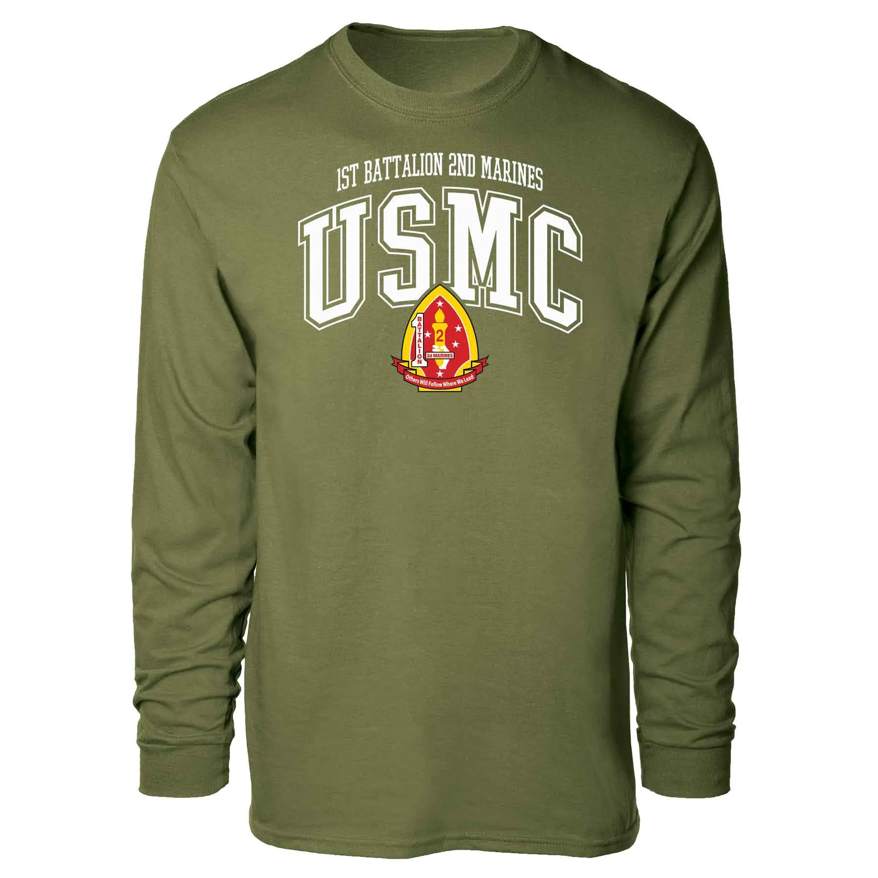 1st Battalion 2nd Marines Arched Long Sleeve T-shirt