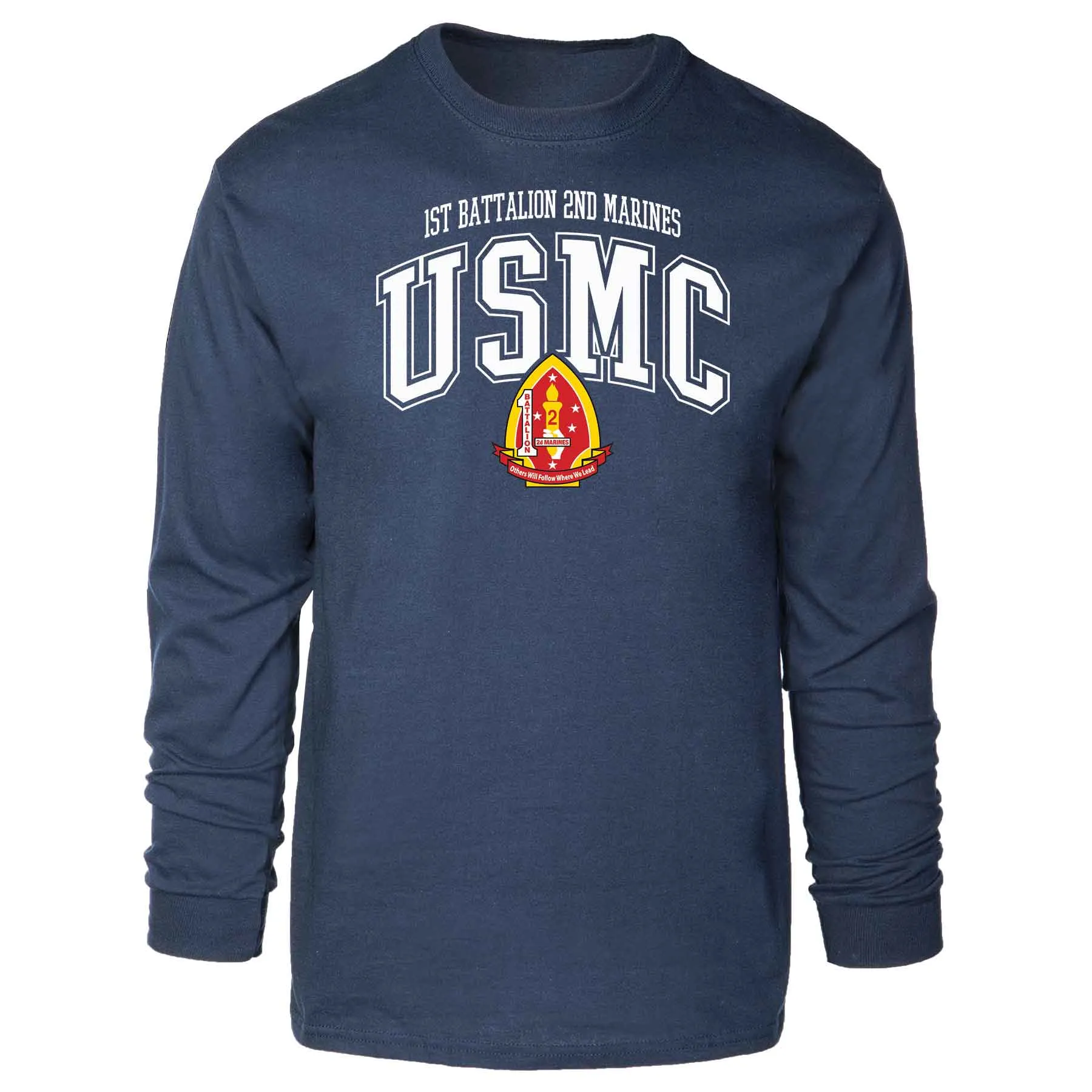 1st Battalion 2nd Marines Arched Long Sleeve T-shirt