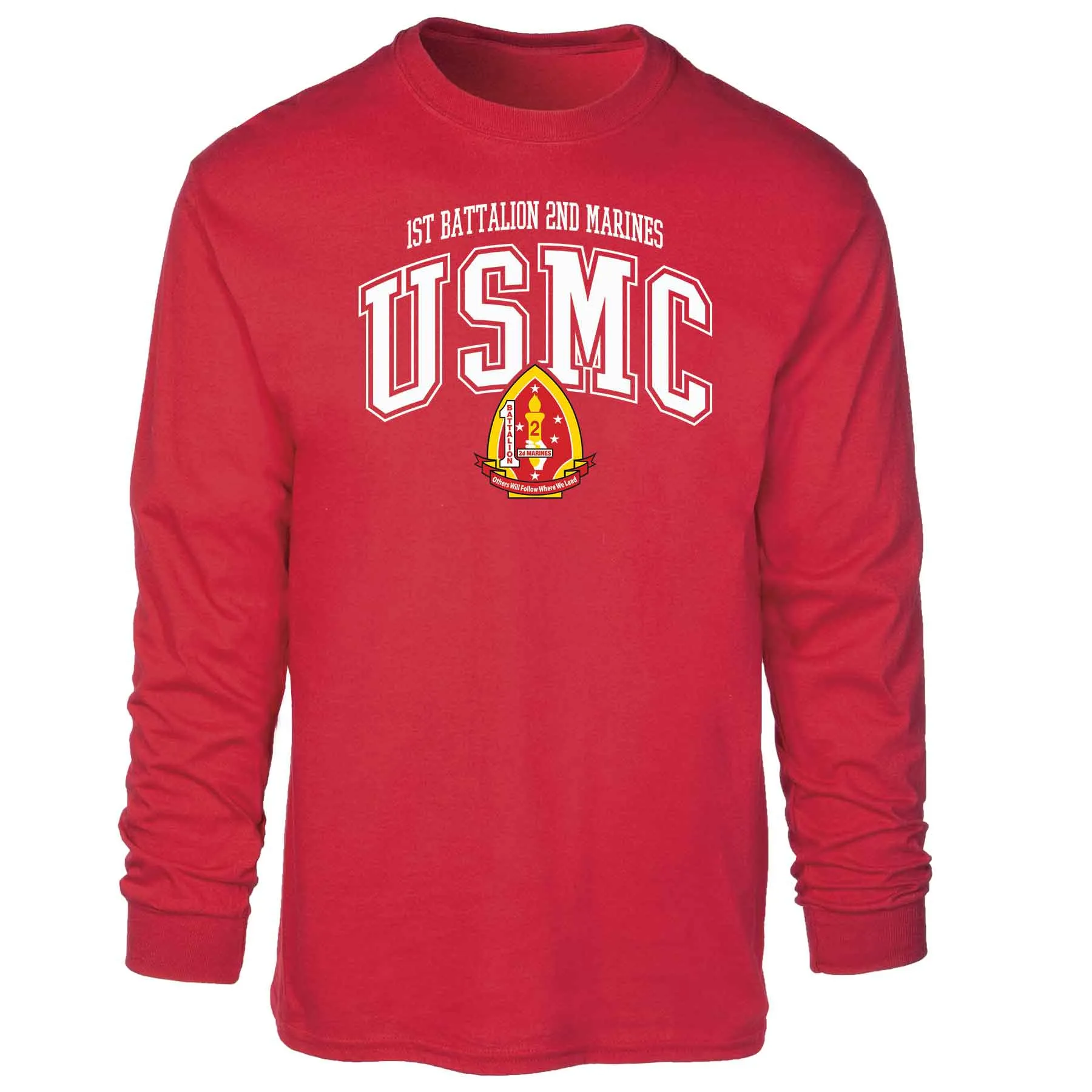 1st Battalion 2nd Marines Arched Long Sleeve T-shirt