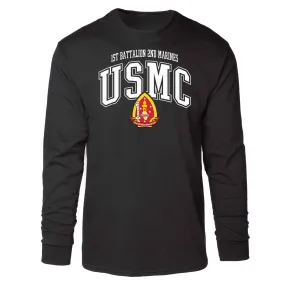 1st Battalion 2nd Marines Arched Long Sleeve T-shirt