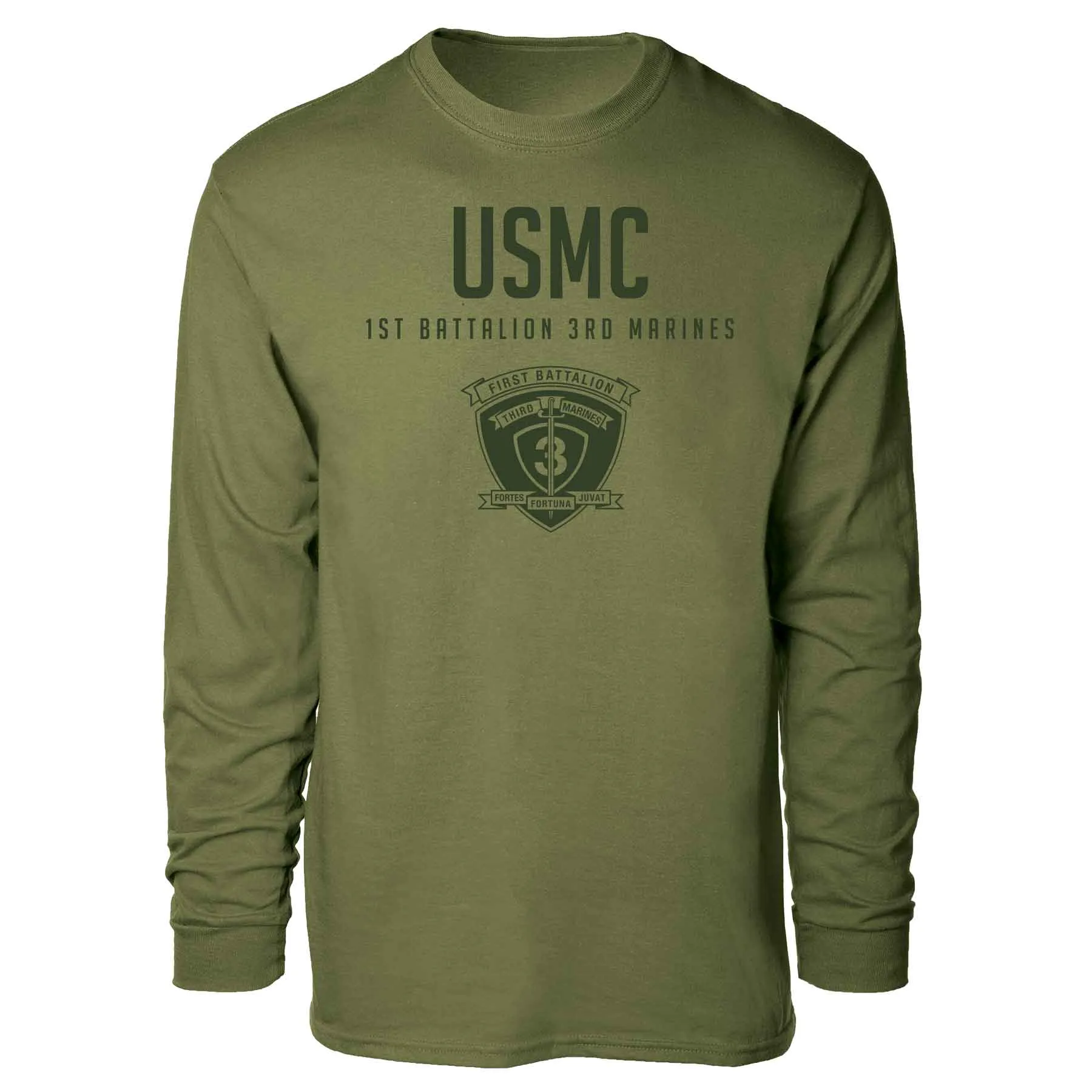 1st Battalion 3rd Marines Tonal Long Sleeve T-shirt