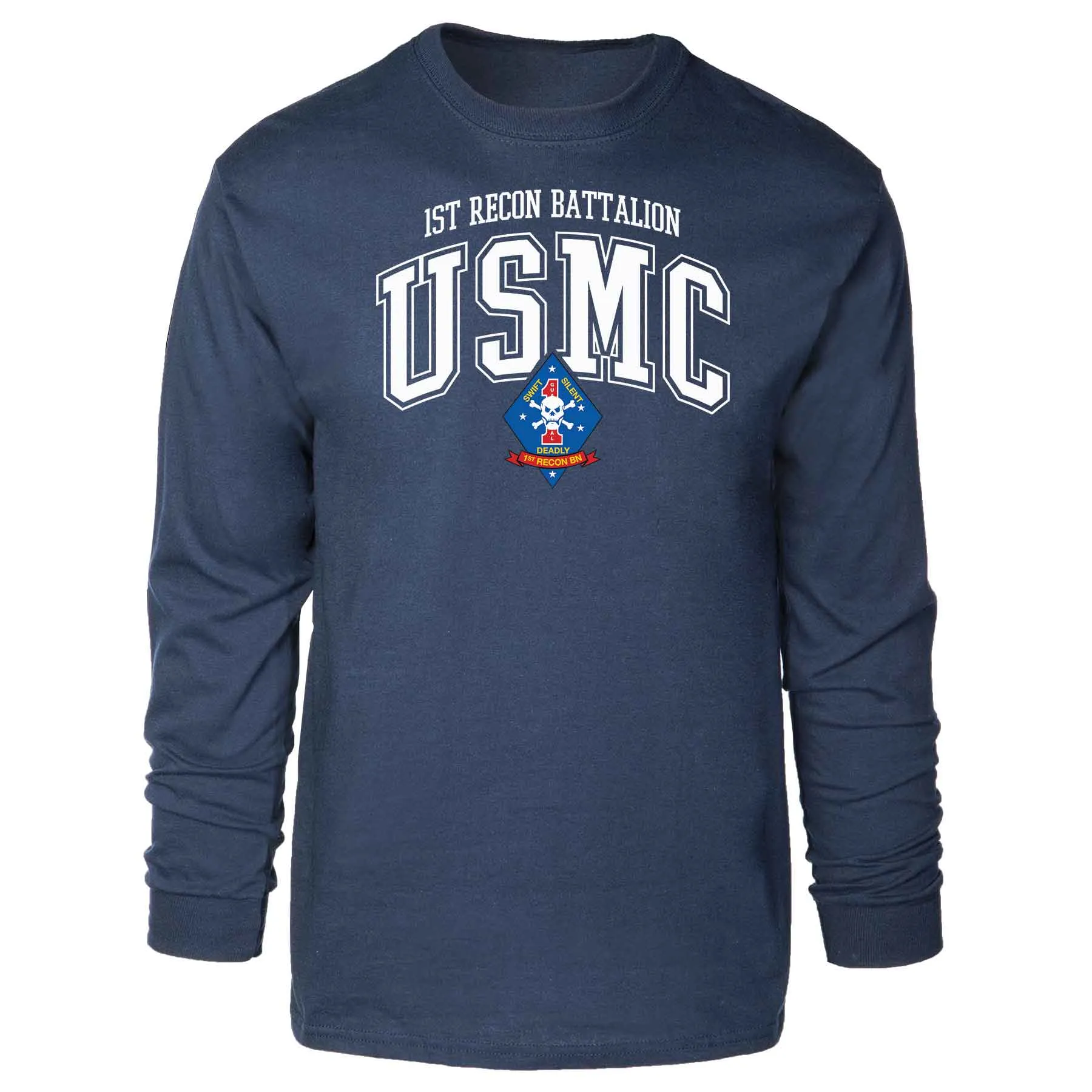 1st Recon Battalion Arched Long Sleeve T-shirt