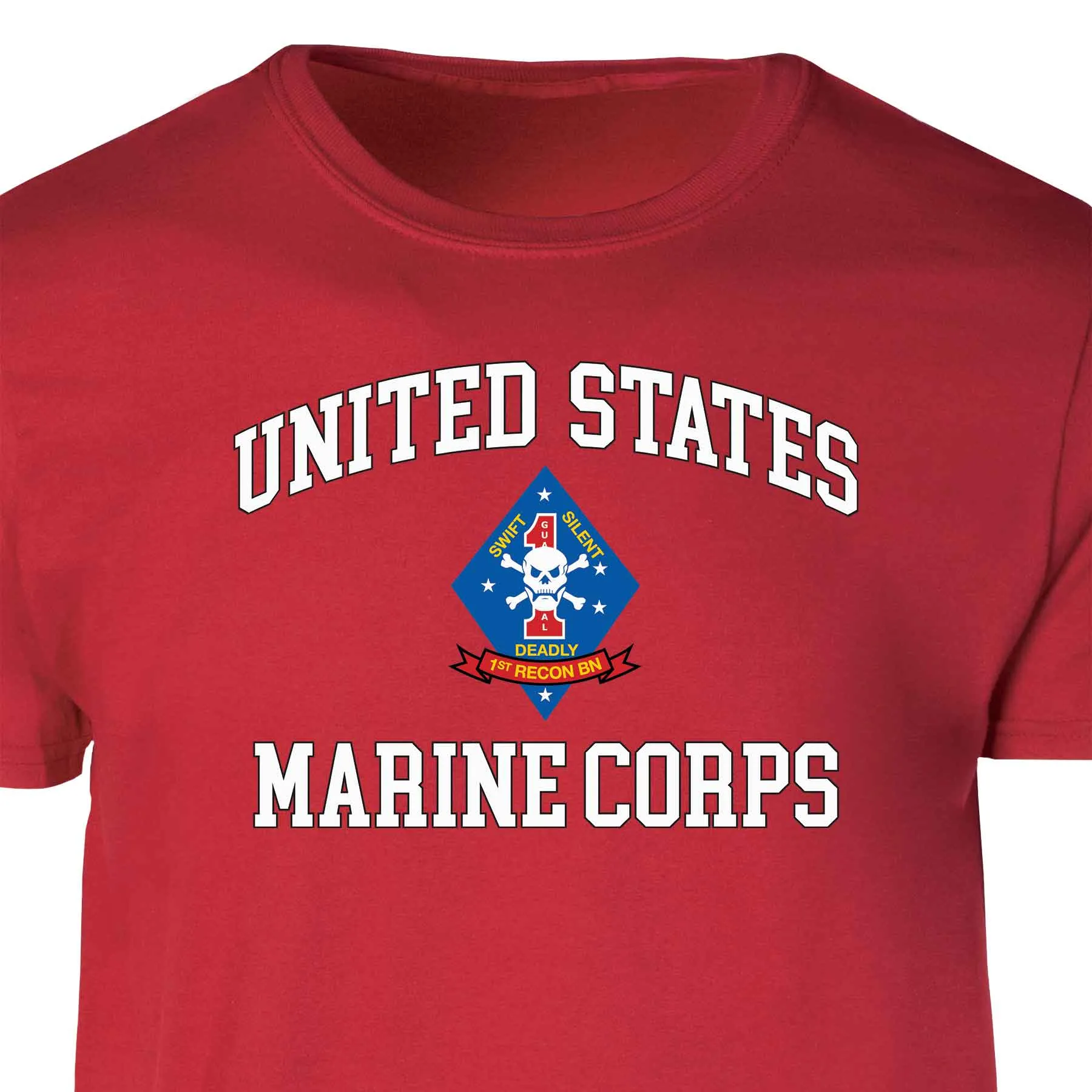 1st Recon Battalion USMC Patch Graphic T-shirt