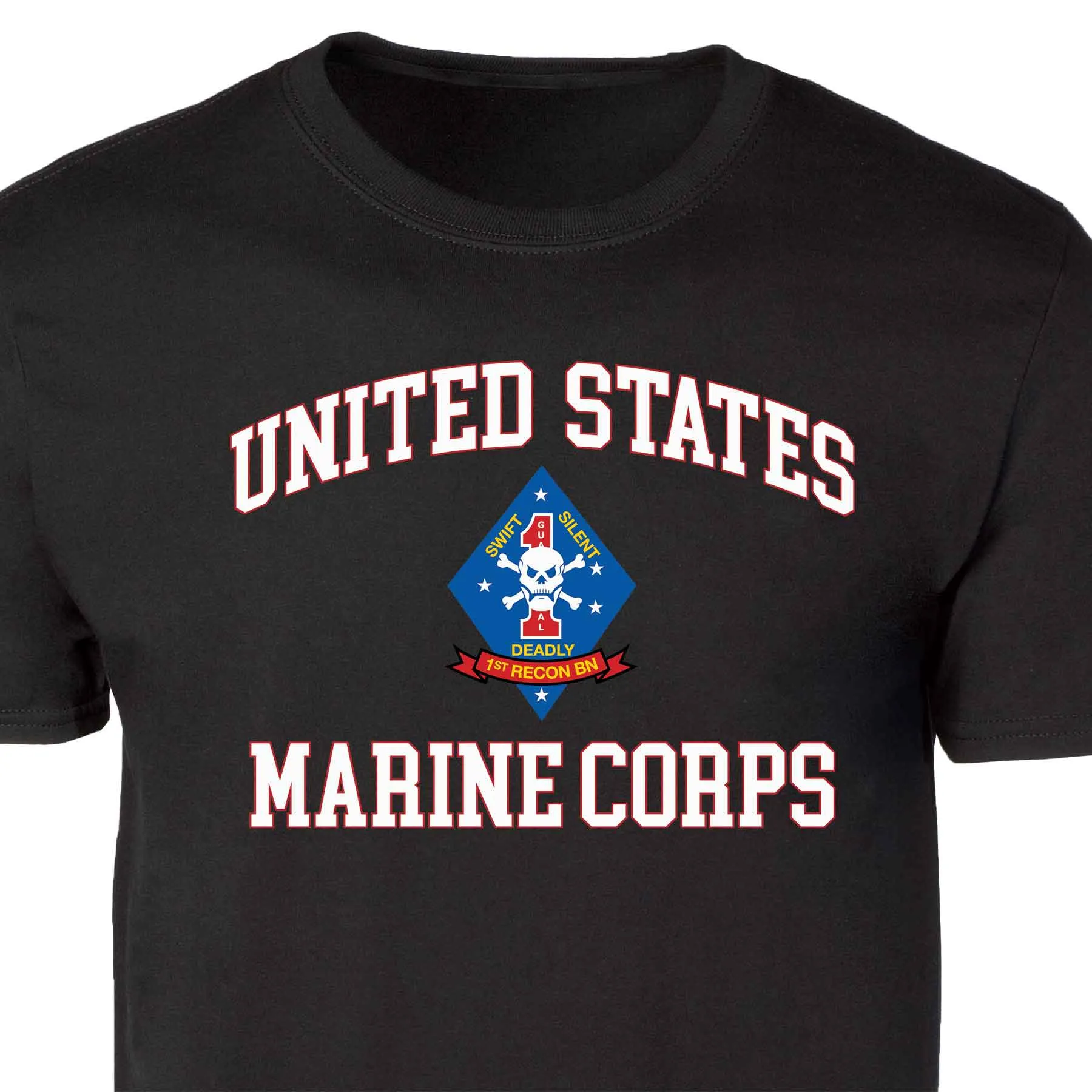 1st Recon Battalion USMC Patch Graphic T-shirt