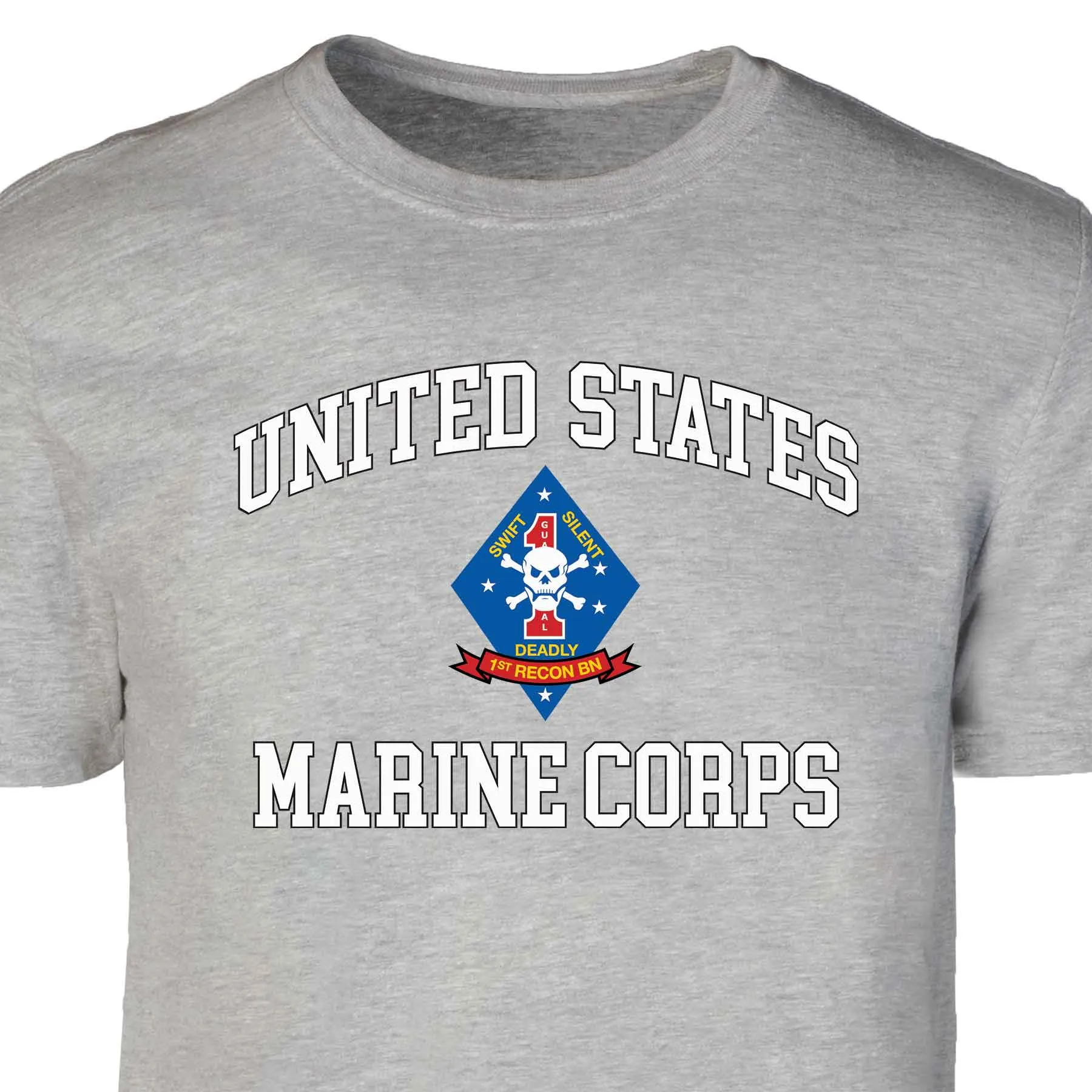 1st Recon Battalion USMC Patch Graphic T-shirt