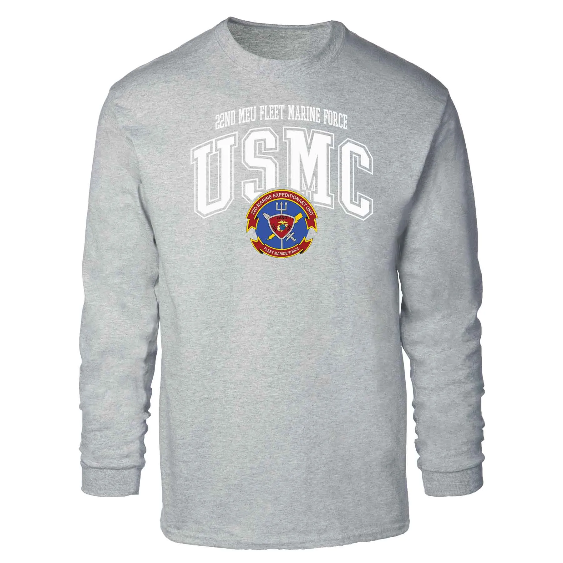 22nd MEU Fleet Marine Force Arched Long Sleeve T-shirt