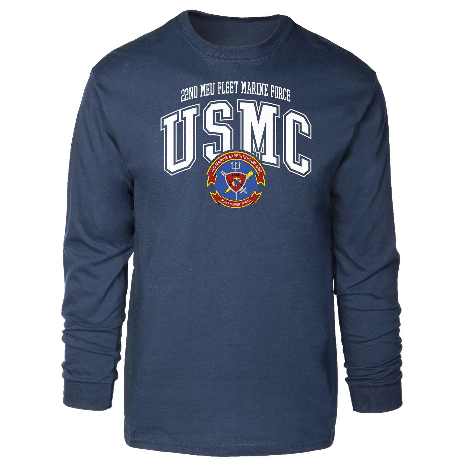 22nd MEU Fleet Marine Force Arched Long Sleeve T-shirt