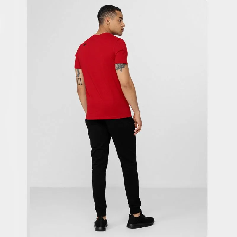 4F Mens Round Neck T-shirt - Red