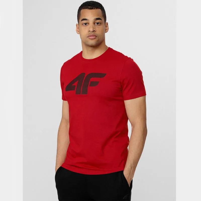 4F Mens Round Neck T-shirt - Red