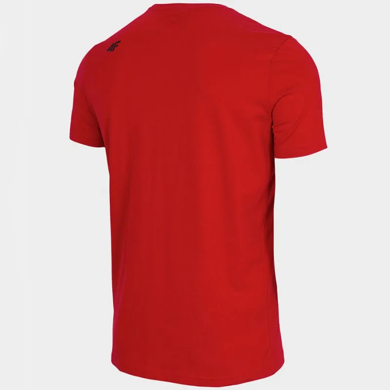 4F Mens Round Neck T-shirt - Red