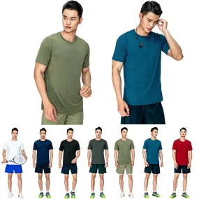 7 colors Men Fitness T-shirts Compression Quick dry T-shirt Men Running Sport Skinny Short Tee Shirt Male Gym Fitness