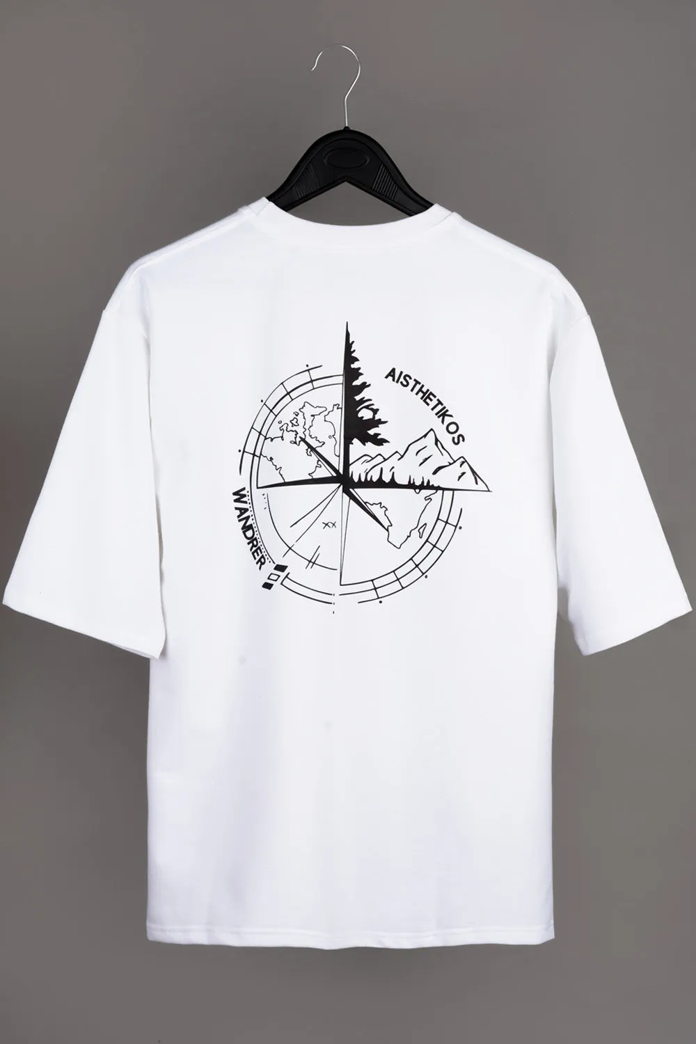 Aisthetikos Wanderer Compass T-shirt (White)