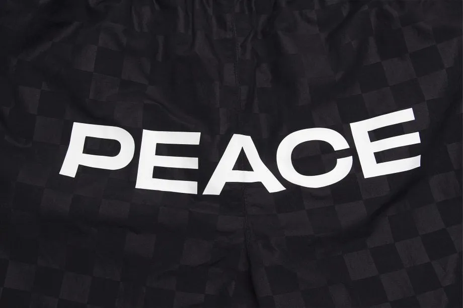 Akomplice x UMBRO Peace Checkerboard Shorts - Black