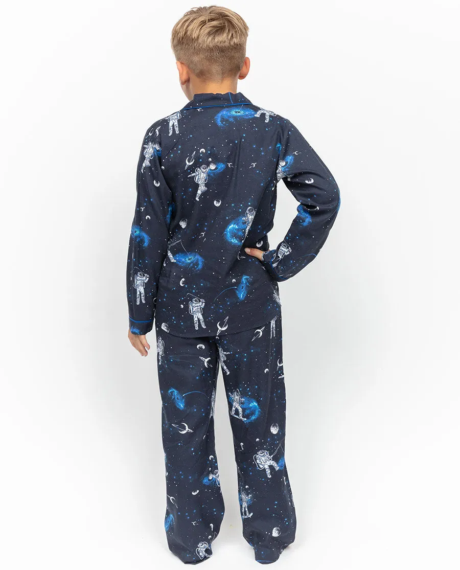 Aldrin Boys Blue Astronaut Print Pyjama Set