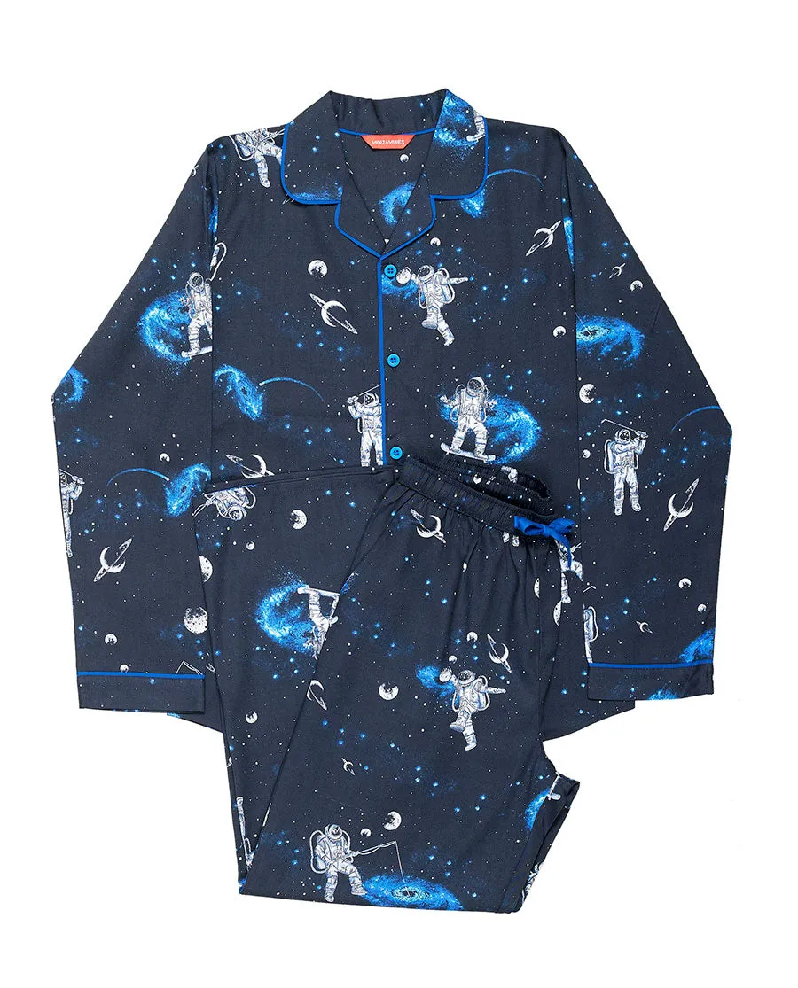 Aldrin Boys Blue Astronaut Print Pyjama Set