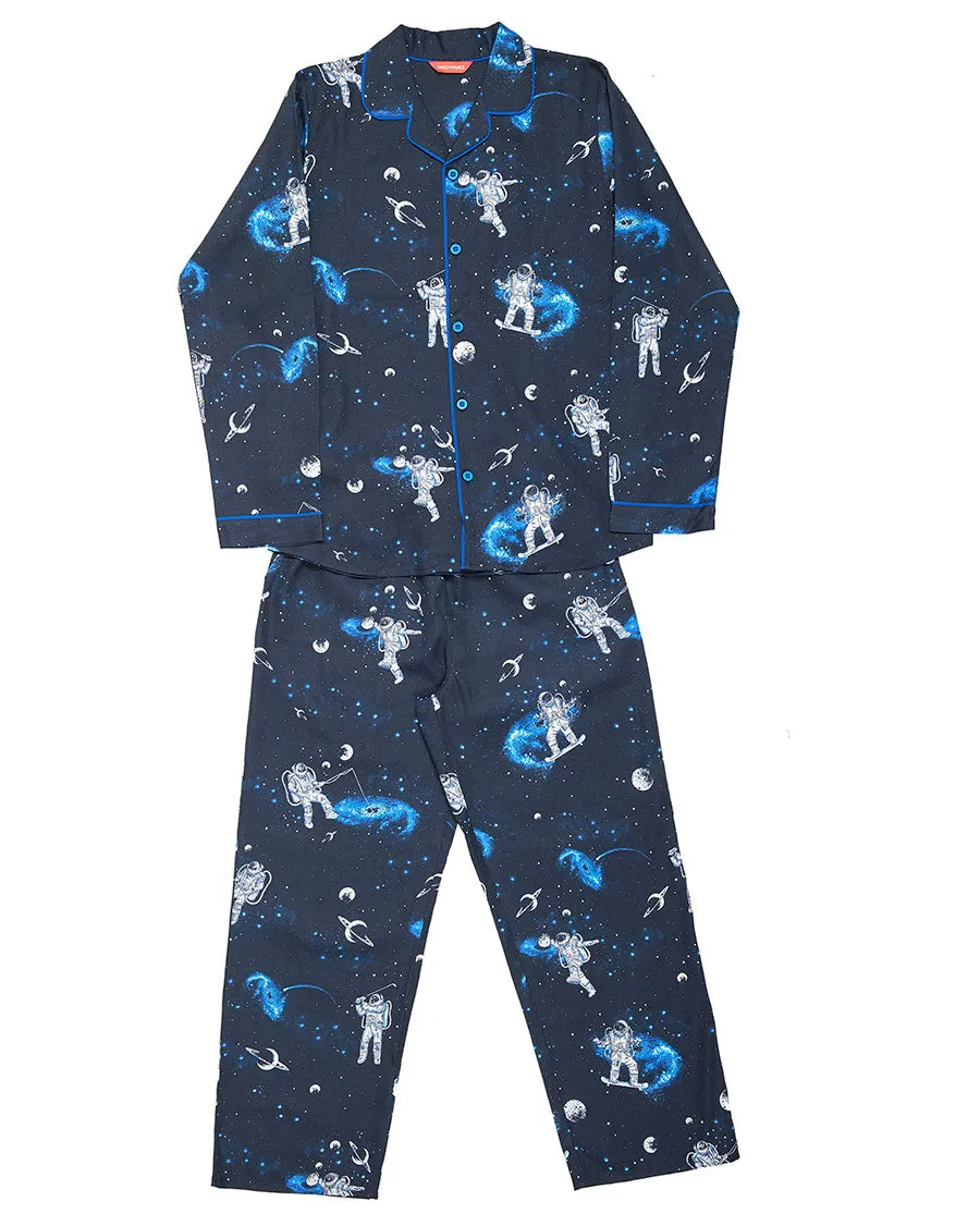 Aldrin Boys Blue Astronaut Print Pyjama Set