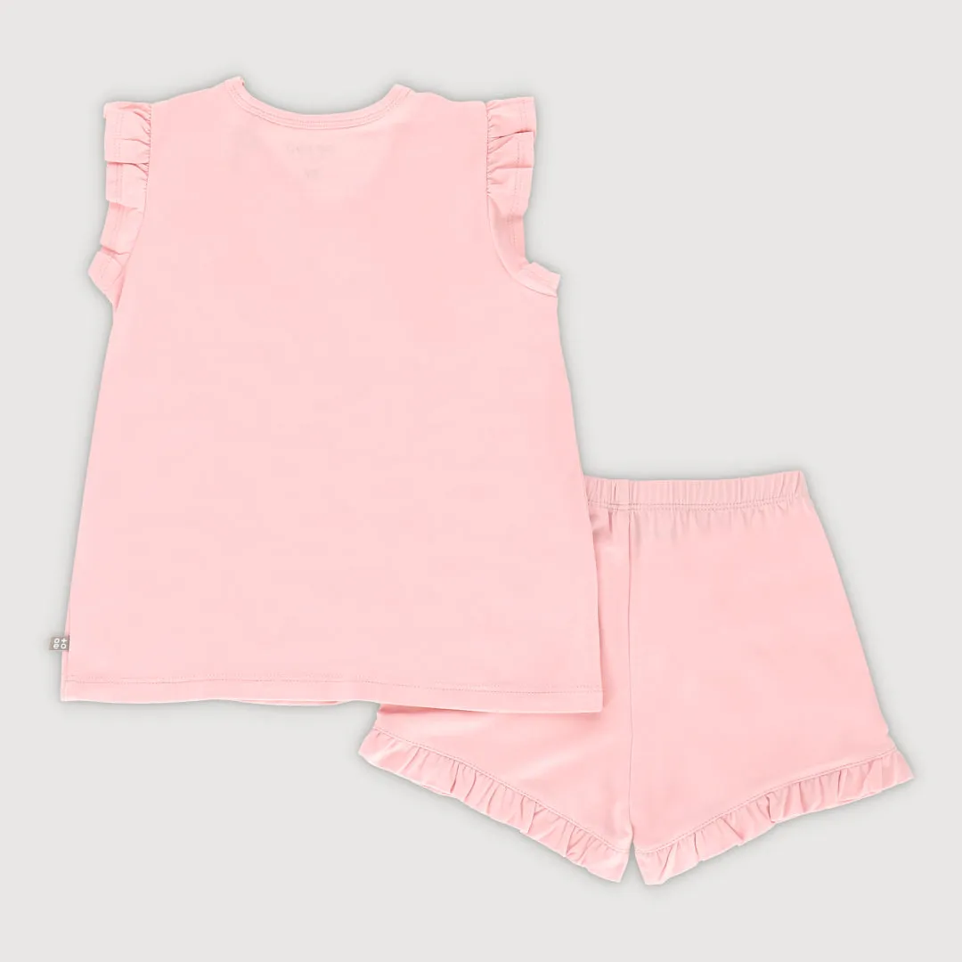 All Things Wonder Bamboo Toddler Flutter Sleeve Set (Pink)