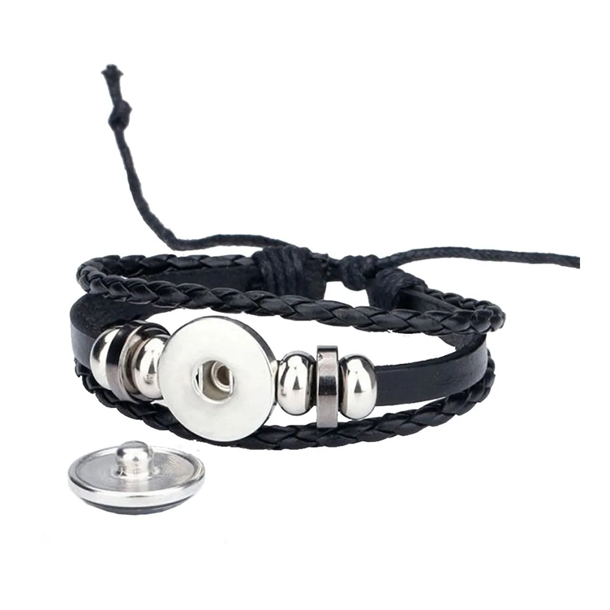 Aquarius Constellation Zodiac Leather Wrist Band Strand Bracelet