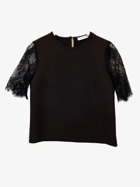 Atmos & Here Elegant Lace Sleeve Top Size 8