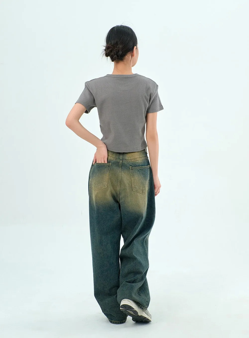 Baggy Dark Wash Jeans BY308