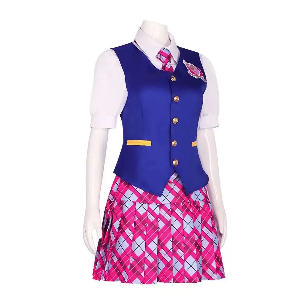 Barbie Princess School Uniform Top Skirt Halloween Carnival Party Costume