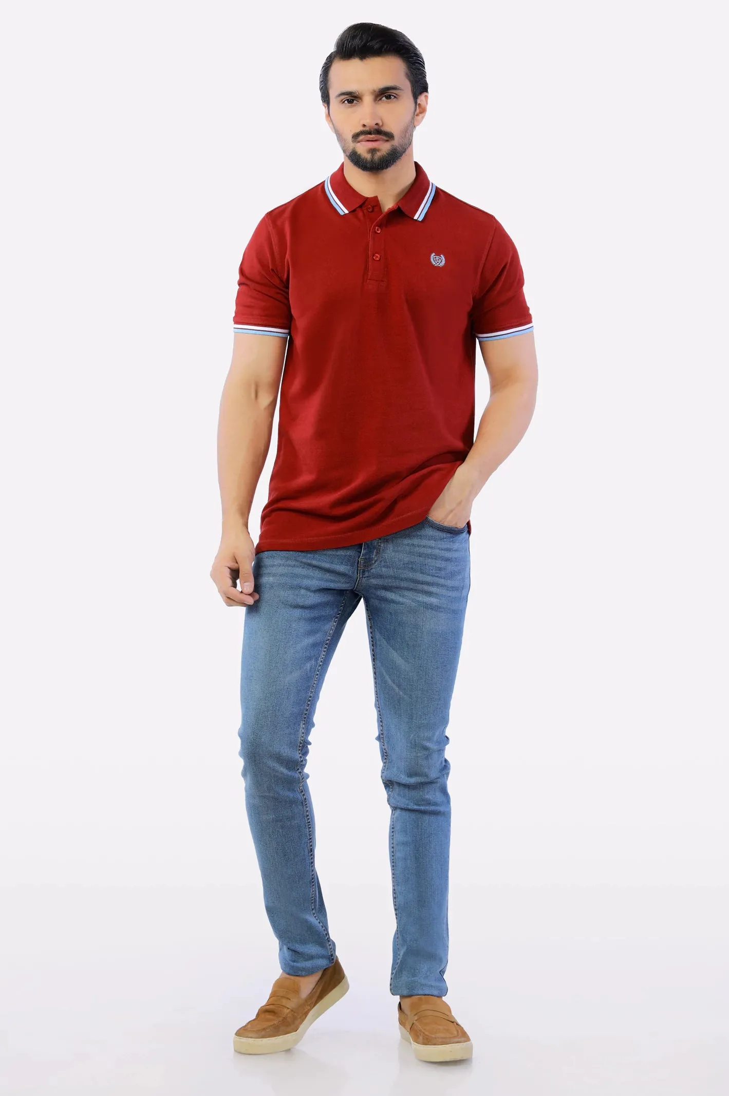 Bargundi Jacquard Collar Polo