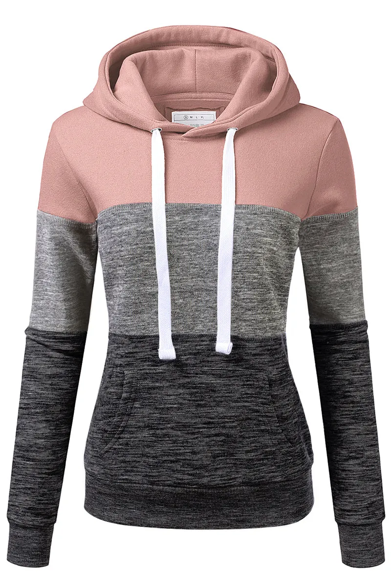 BASIC LIGHTWEIGHT PULLOVER HOODIE SWEATSHIRT FOR WOMEN