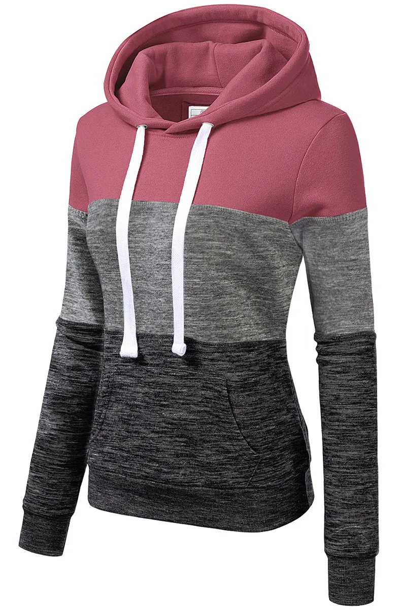 BASIC LIGHTWEIGHT PULLOVER HOODIE SWEATSHIRT FOR WOMEN