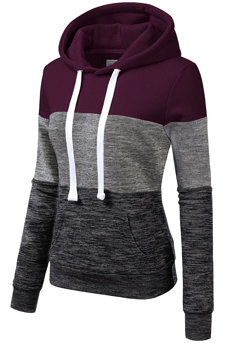 BASIC LIGHTWEIGHT PULLOVER HOODIE SWEATSHIRT FOR WOMEN