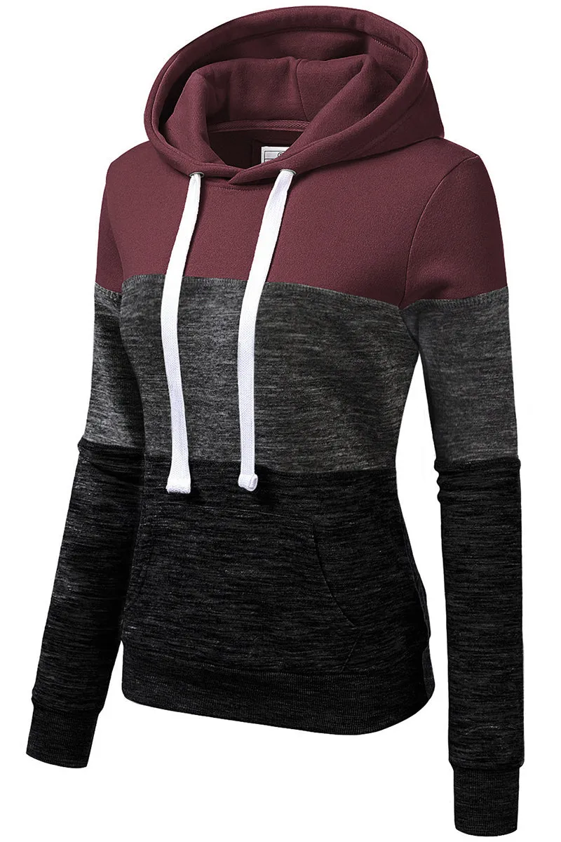 BASIC LIGHTWEIGHT PULLOVER HOODIE SWEATSHIRT FOR WOMEN