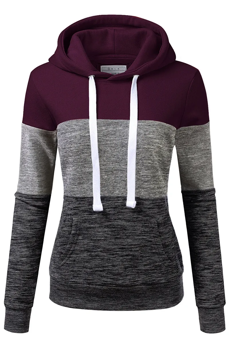 BASIC LIGHTWEIGHT PULLOVER HOODIE SWEATSHIRT FOR WOMEN