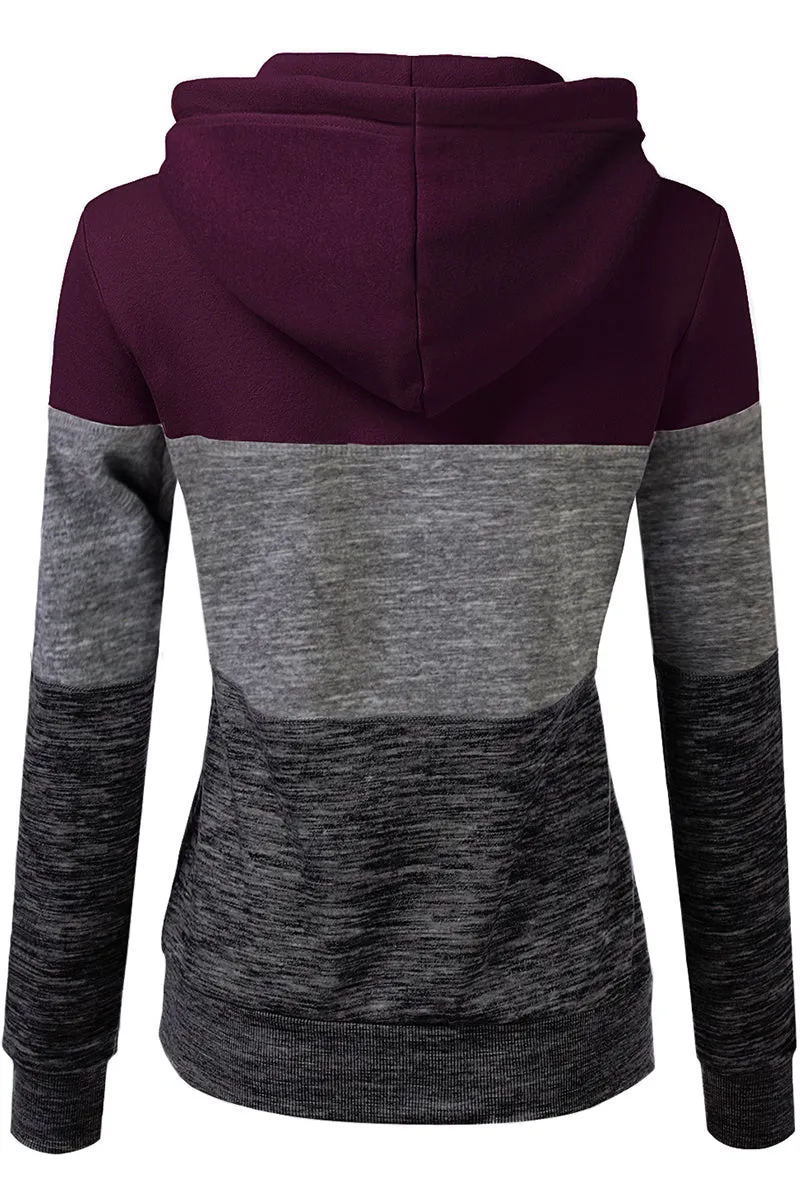 BASIC LIGHTWEIGHT PULLOVER HOODIE SWEATSHIRT FOR WOMEN