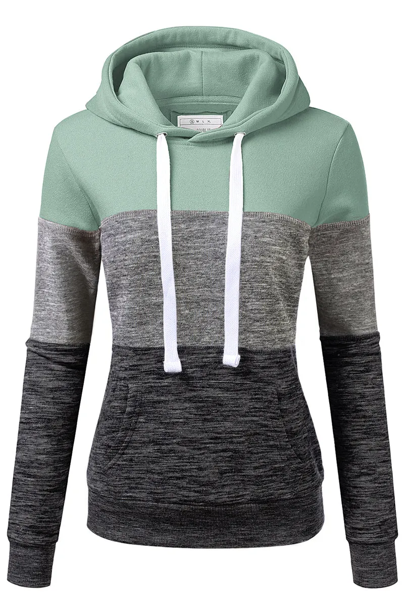 BASIC LIGHTWEIGHT PULLOVER HOODIE SWEATSHIRT FOR WOMEN