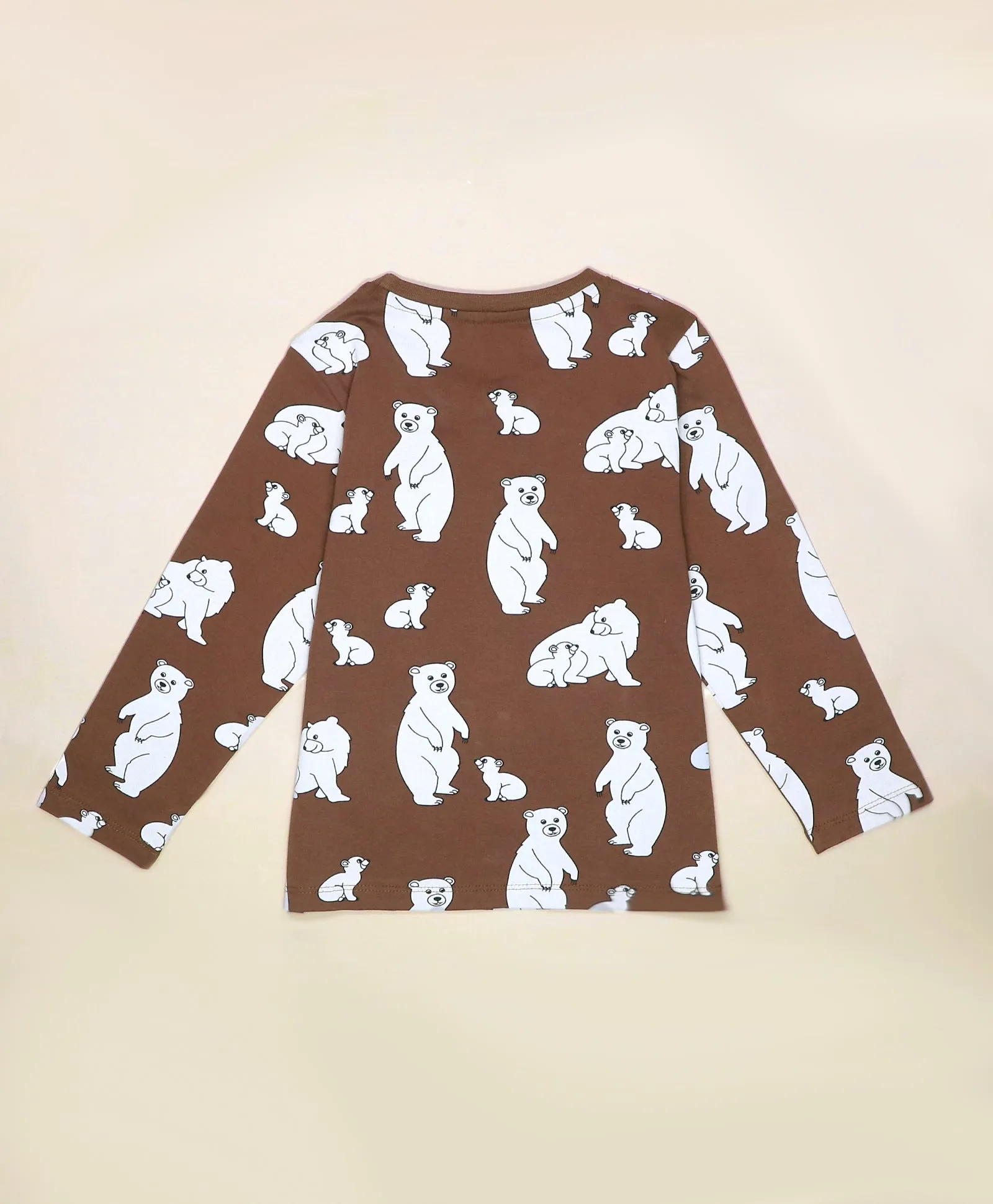 Bear Pattern Full Sleeves T-Shirt & Pajama Set