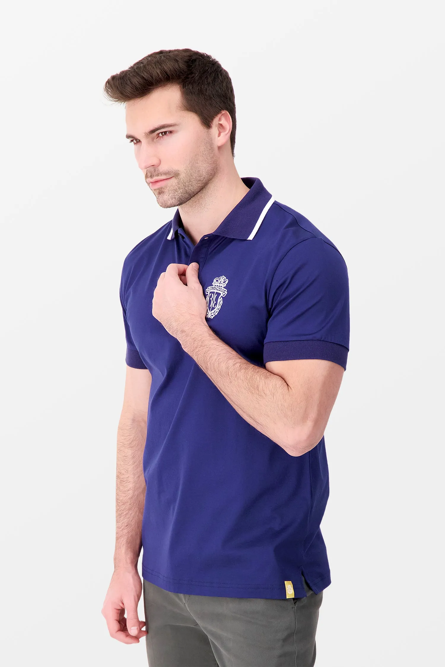 Billionaire Dark Blue SS Crest Polo