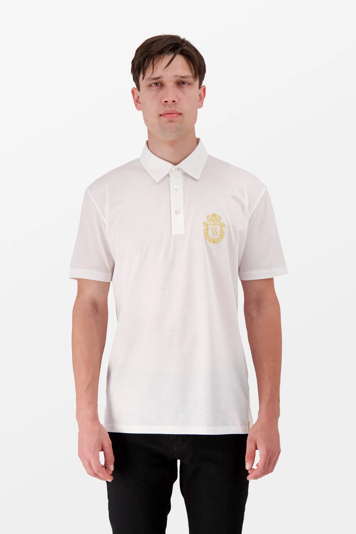 Billionaire White SS Crest Polo