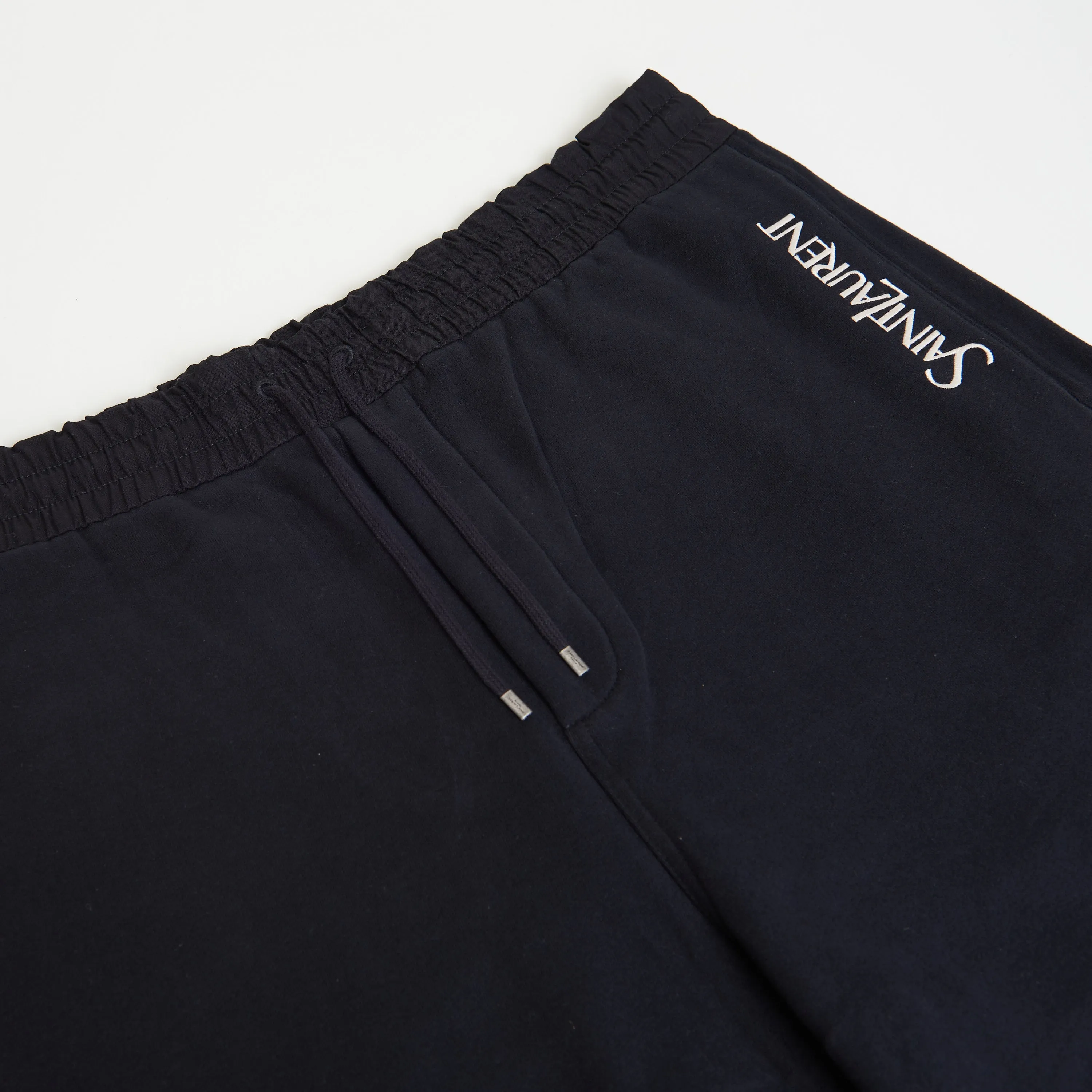 Black Bermuda Short - Fleece Cotton, Logo Print