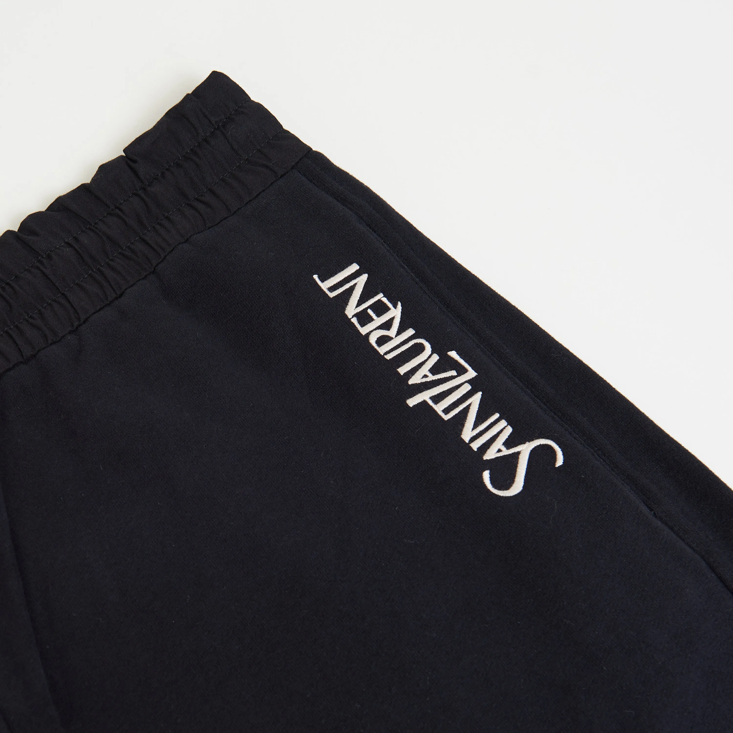 Black Bermuda Short - Fleece Cotton, Logo Print