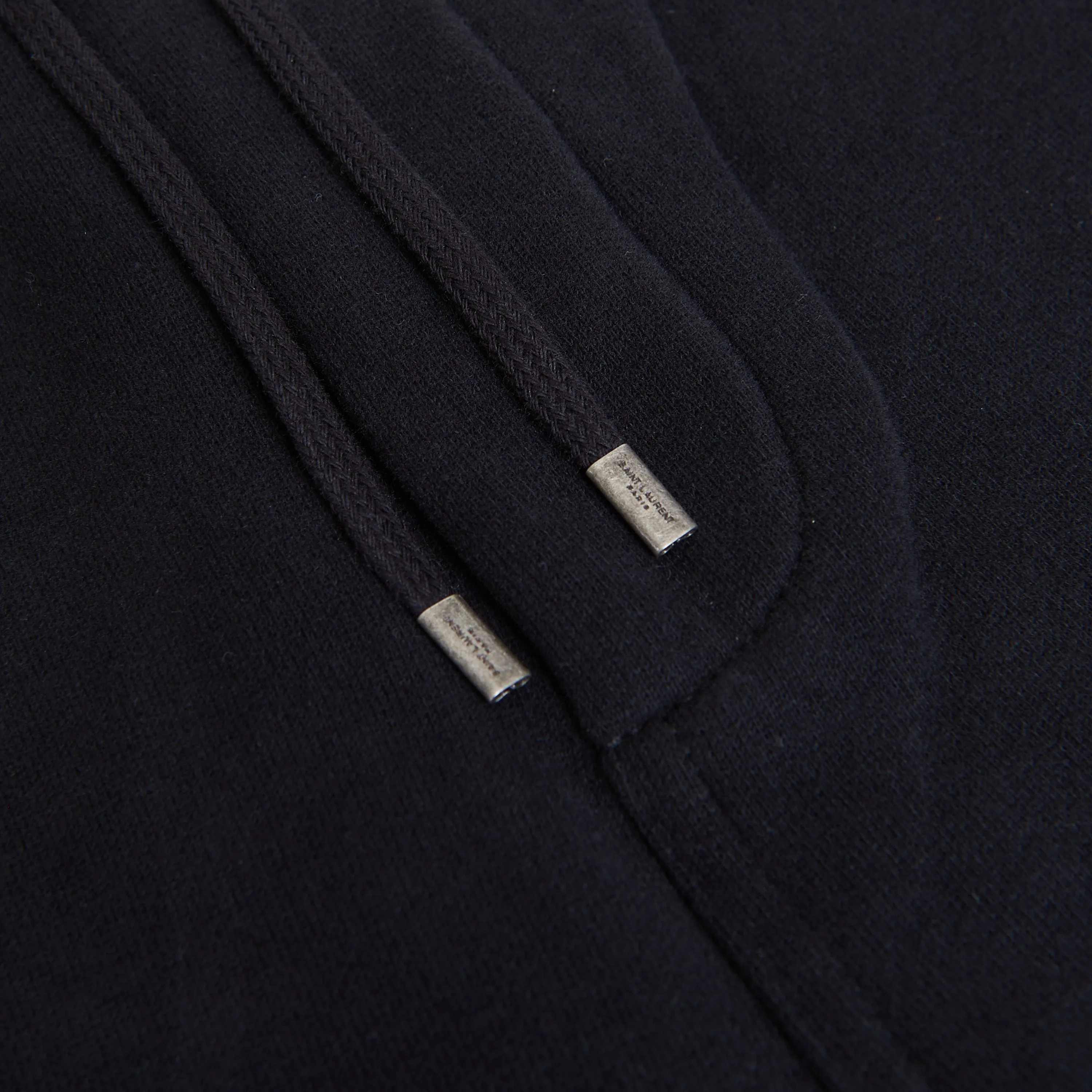 Black Bermuda Short - Fleece Cotton, Logo Print