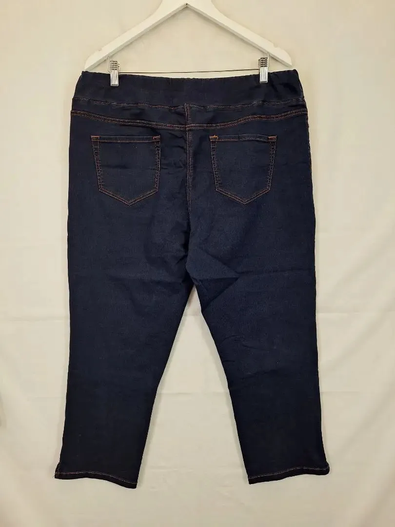 Blue Illusion Everyday Dark Wash Stretch Jeans Size 20