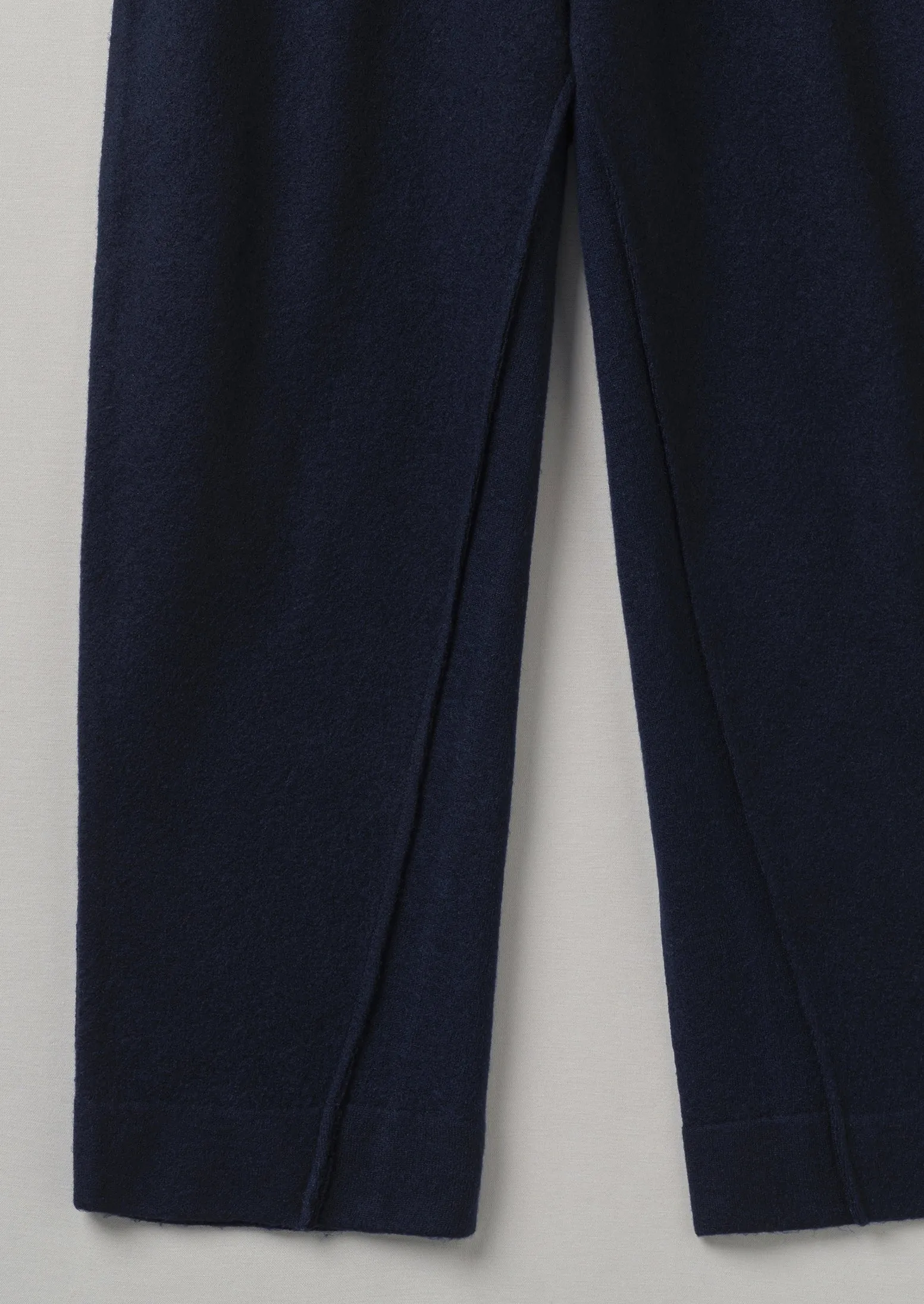 Boiled Wool Pull On Trousers | Navy