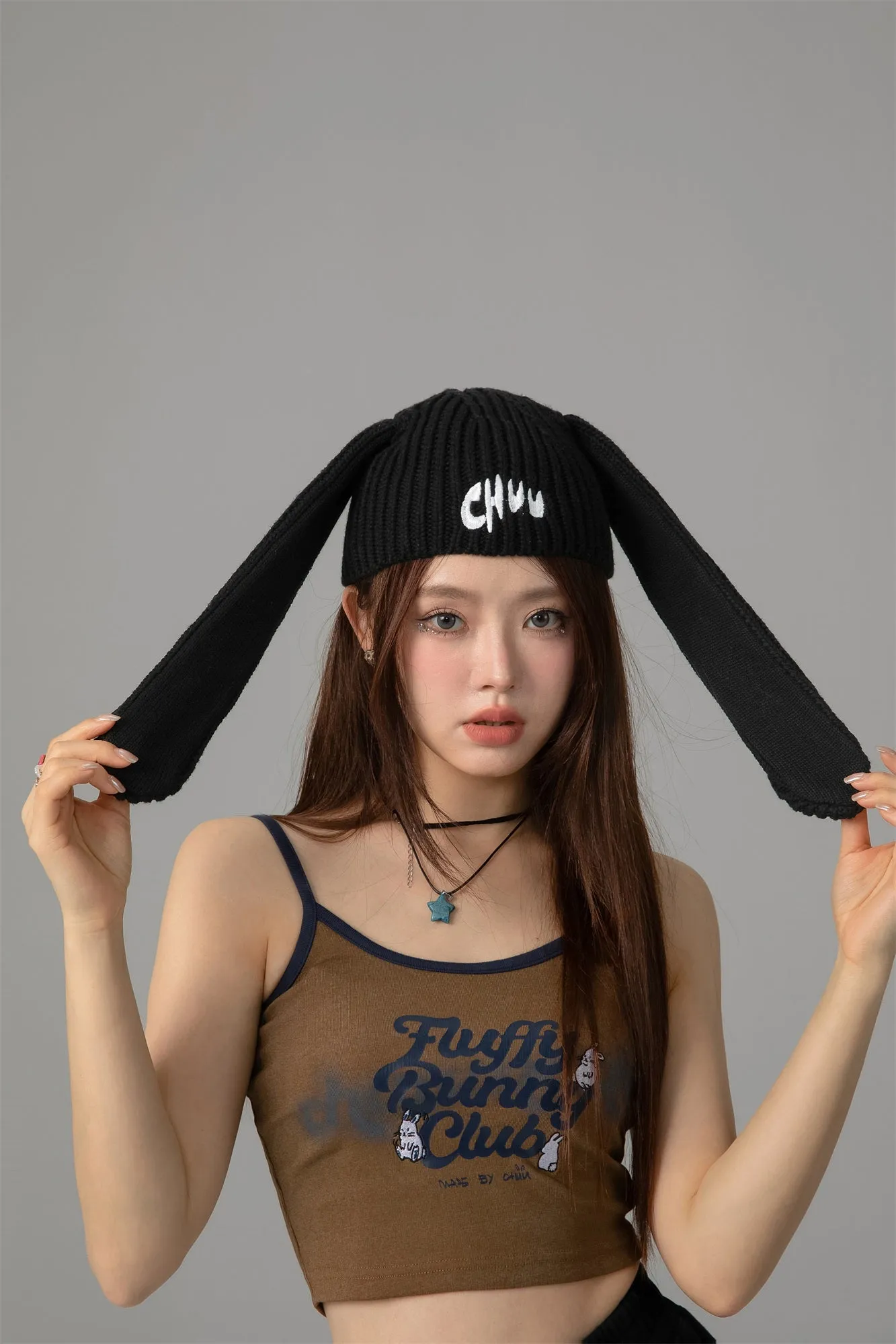 Bunny Ears Ribbed Beanie