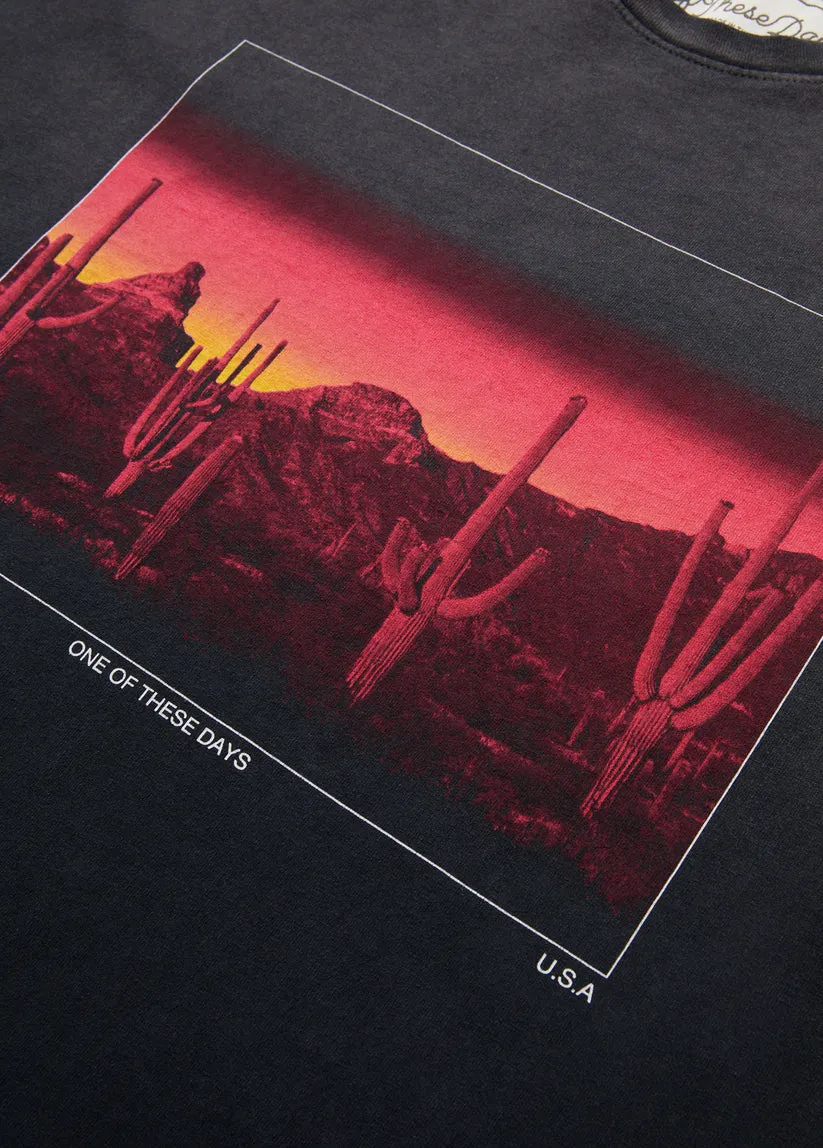 Burning Landscape Tee (Washed Black)