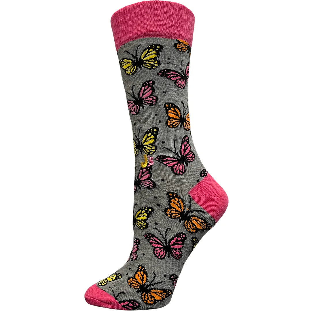 Butterfly Women's Crew Socks