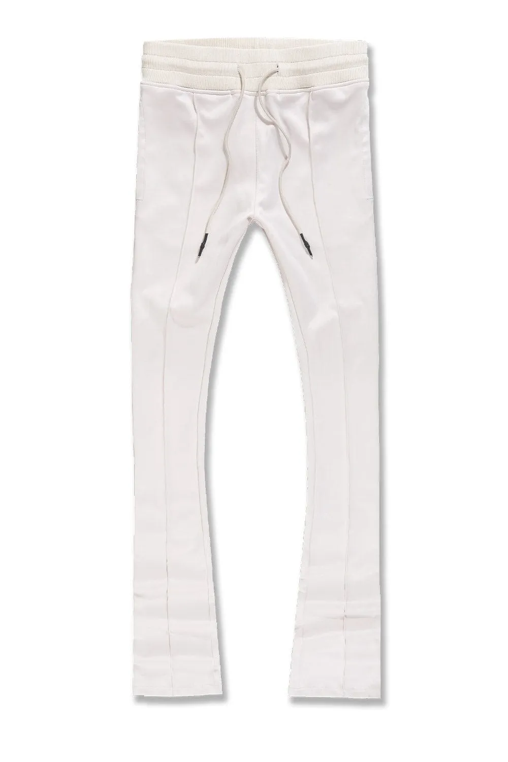 Calabria Stacked Track Pants (Cream)