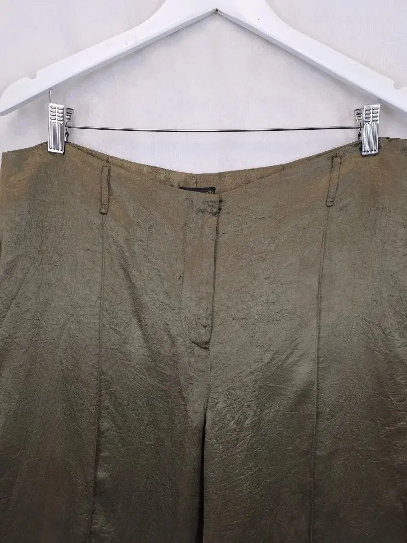 Carla Zampatti Silky Olive Pants Size 14