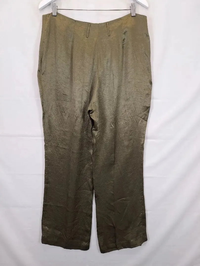 Carla Zampatti Silky Olive Pants Size 14