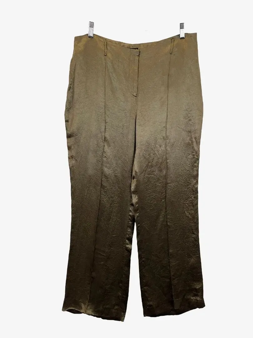 Carla Zampatti Silky Olive Pants Size 14